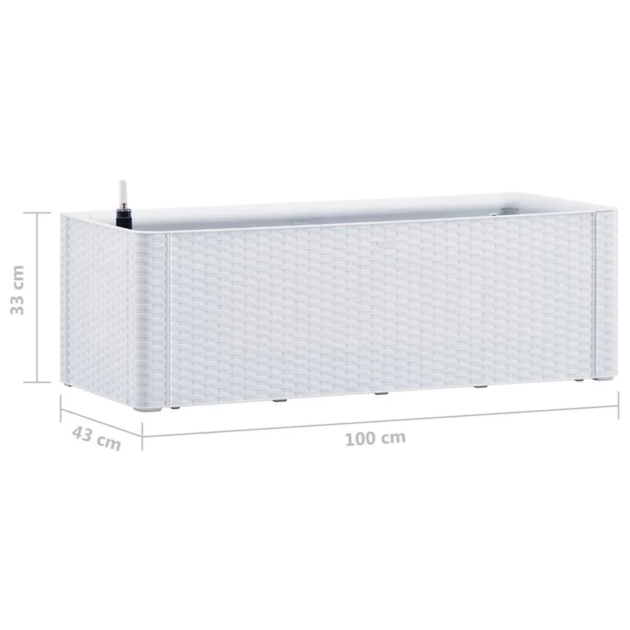 Lit surélevé de jardin et système d'arrosage Blanc 100x43x33 cm - 7