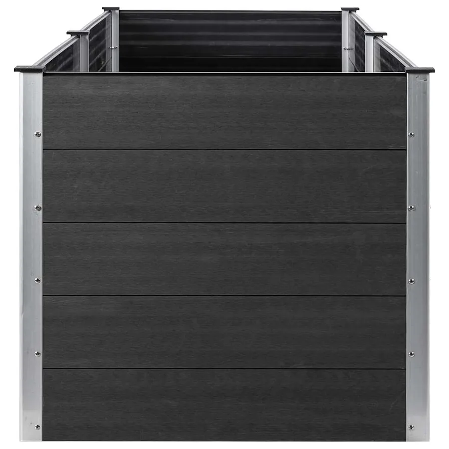 Lit surélevé de jardin 200x100x91 cm WPC Gris - 4