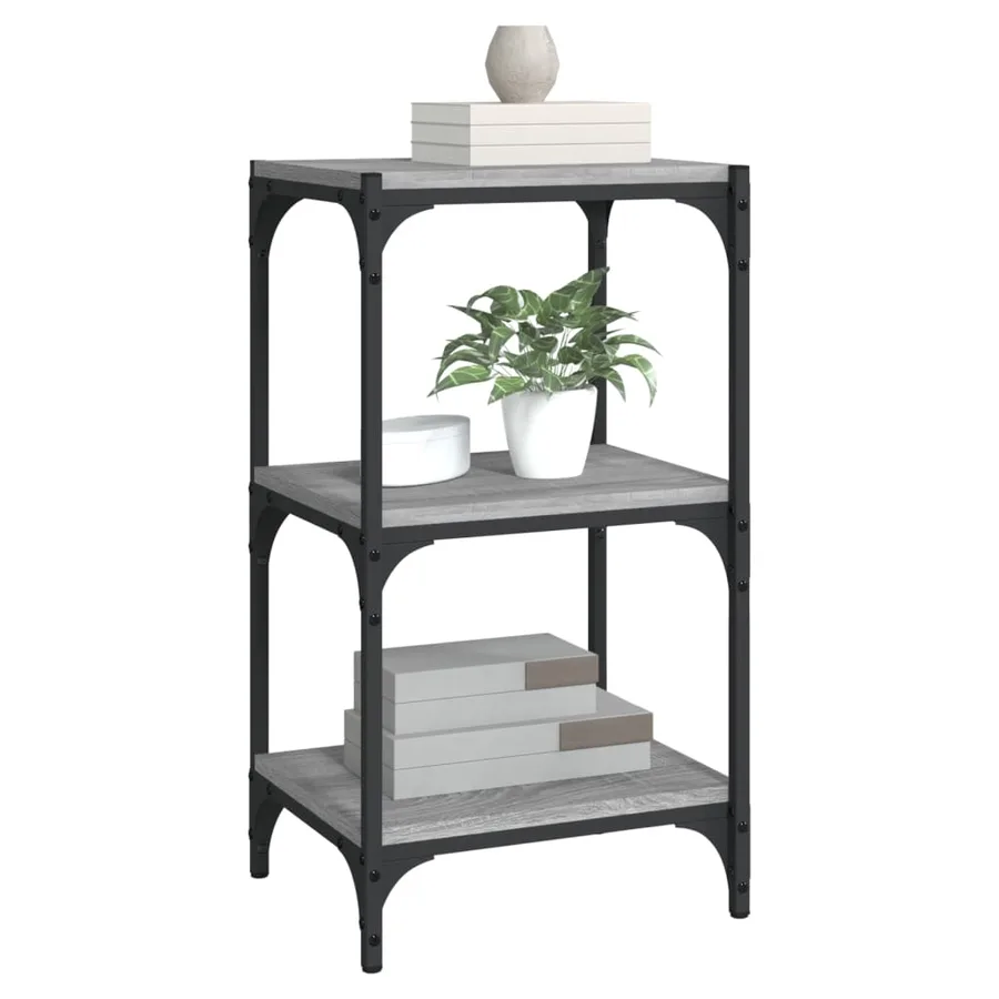 Bibliothèque Sonoma gris 40x33x70,5 cm Bois d'ingénierie acier - 4
