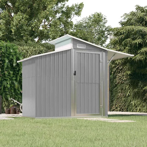 Abri de jardin Gris 270x130x208,5 cm Métal galvanisé