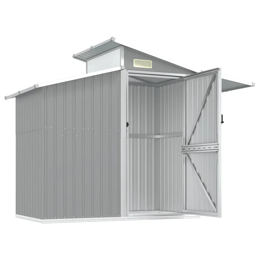 Abri de jardin Gris 270x130x208,5 cm Métal galvanisé - 2