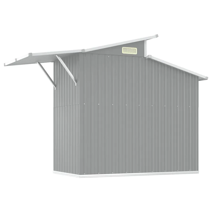 Abri de jardin Gris 270x130x208,5 cm Métal galvanisé - 6