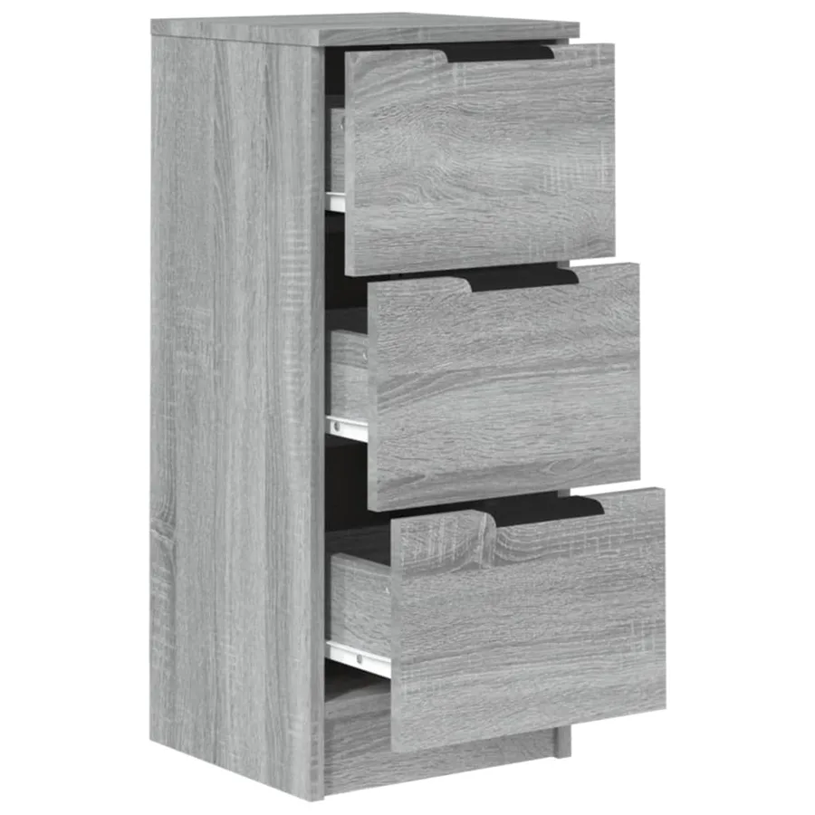 Buffets 2 pcs Sonoma gris 30x30x70 cm Bois d'ingénierie - 5