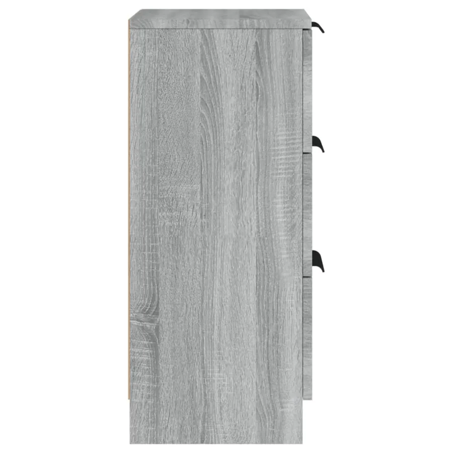 Buffets 2 pcs Sonoma gris 30x30x70 cm Bois d'ingénierie - 6