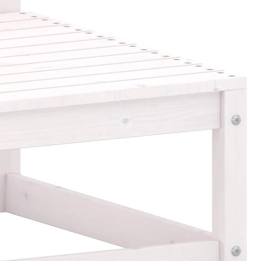 Salon de jardin 2 pcs avec coussins Blanc Bois de pin massif - 10