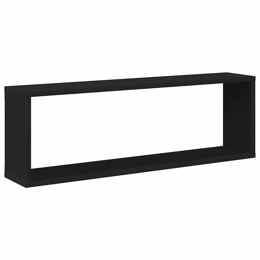 Étagères cube murales 4 pcs Noir 80x15x26,5cm bois d'ingénierie - 5