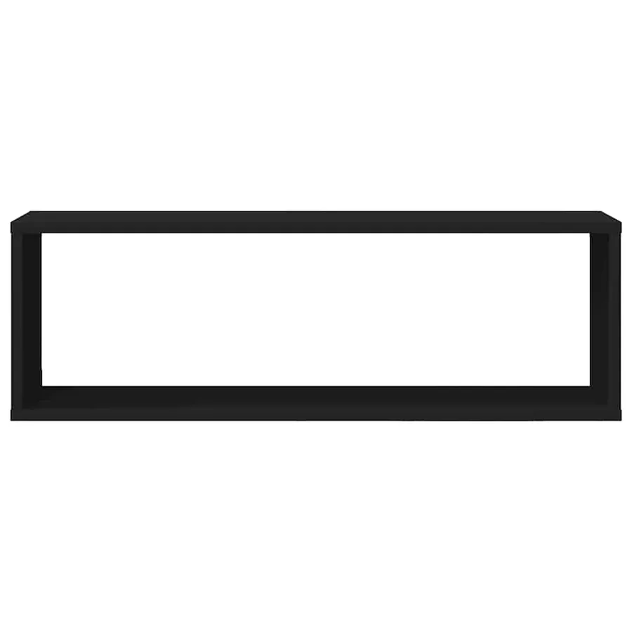 Étagères cube murales 4 pcs Noir 80x15x26,5cm bois d'ingénierie - 6