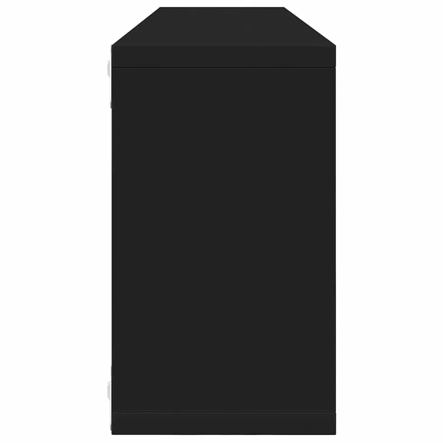 Étagères cube murales 4 pcs Noir 80x15x26,5cm bois d'ingénierie - 7