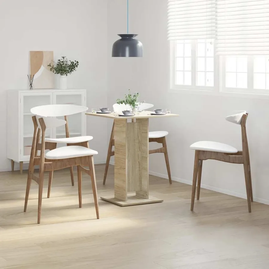 Table de bistro Chêne sonoma 60x60x75 cm Bois d'ingénierie - 3