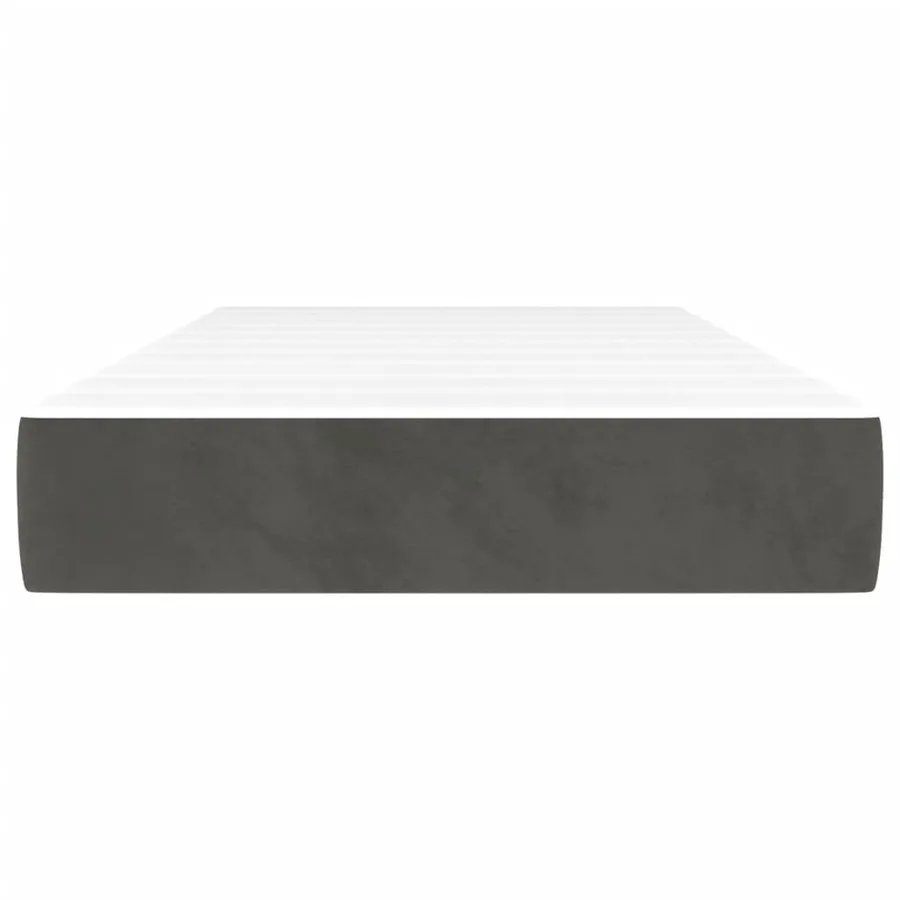 Matelas de lit à ressorts ensachés fermeté moyenne Gris foncé 90x190x20 cm - 3