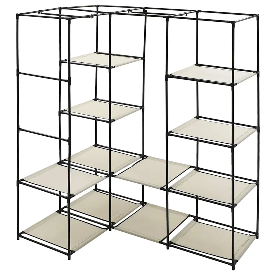 Garde-robe d'angle Crème 130 x 87 x 169 cm - 3