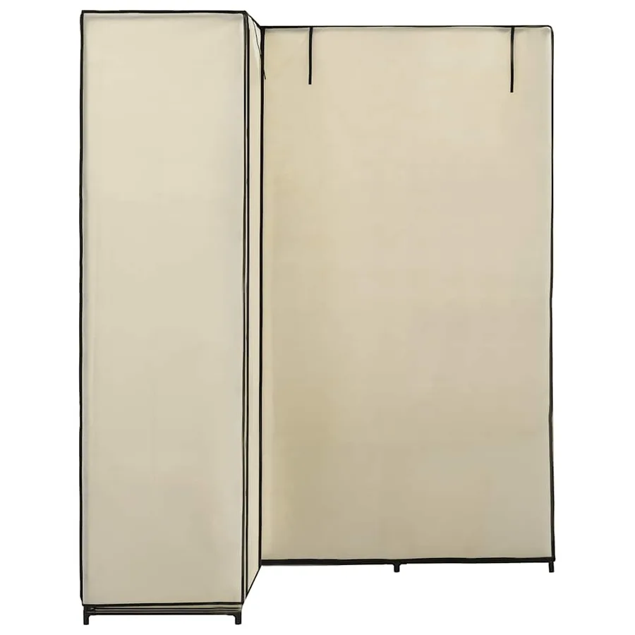 Garde-robe d'angle Crème 130 x 87 x 169 cm - 4