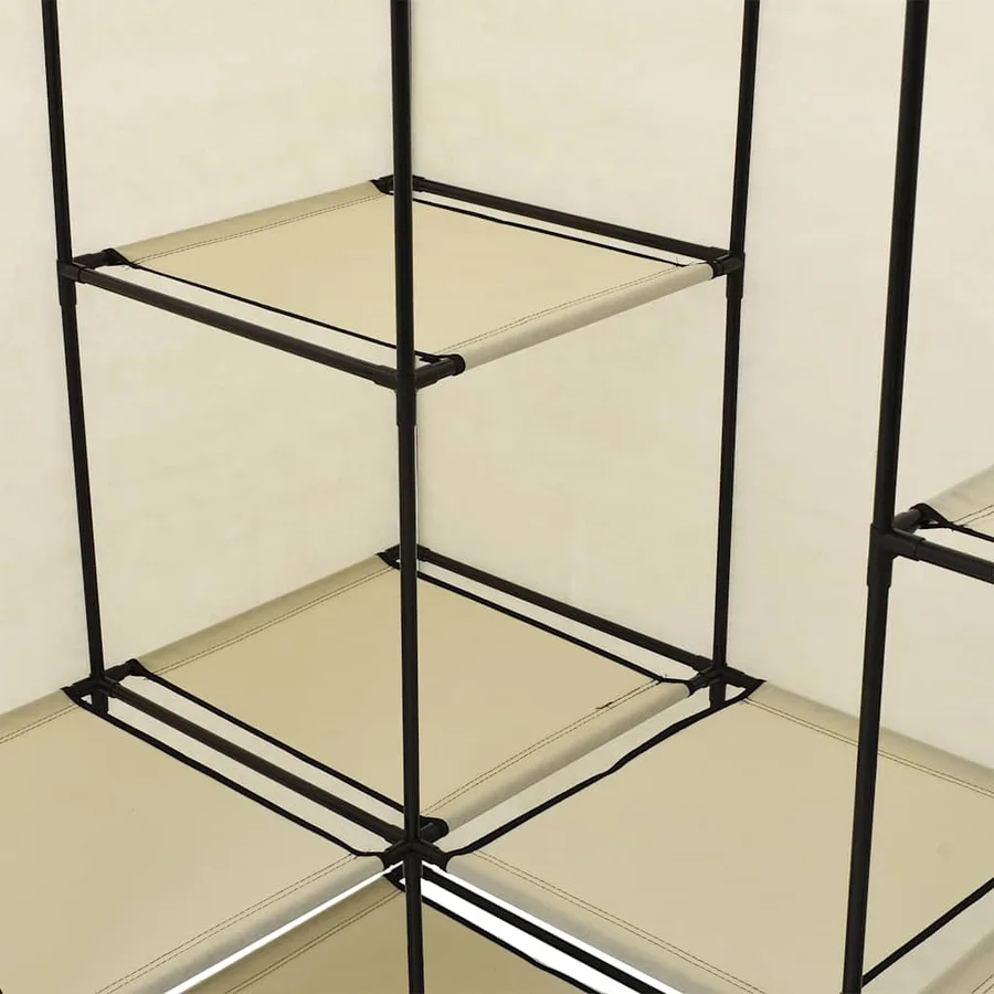 Garde-robe d'angle Crème 130 x 87 x 169 cm - 5