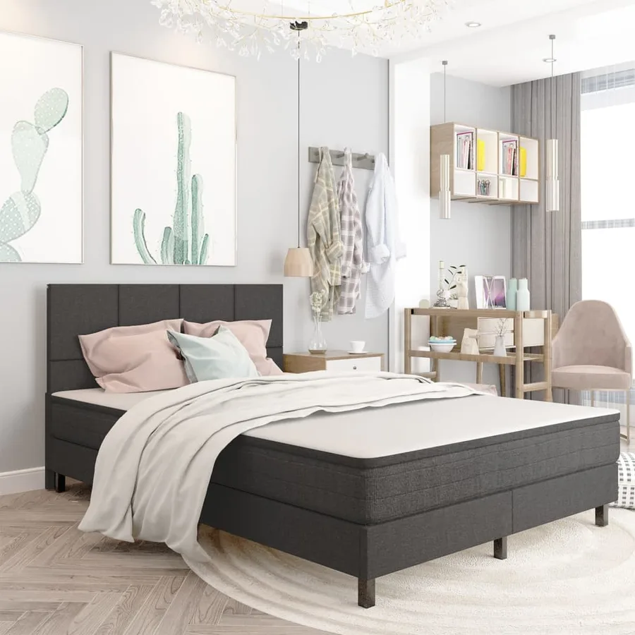 Tête de lit Gris foncé Tissu 180x200 cm - 2
