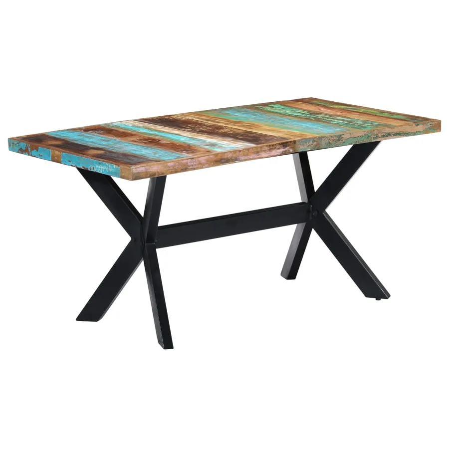 Table à manger 160x80x75 cm Bois de récupération massif