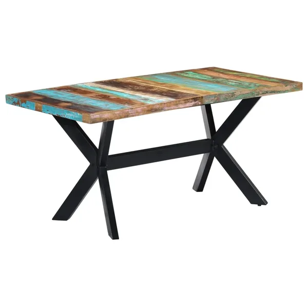 Table à manger 160x80x75 cm Bois de récupération massif
