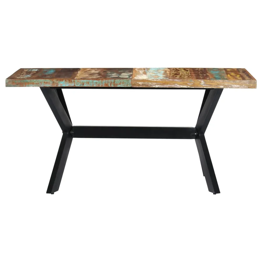 Table à manger 160x80x75 cm Bois de récupération massif - 2