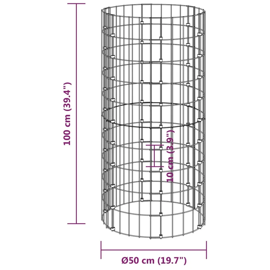 Composteur de jardin Ø50x100 cm Acier galvanisé - 6