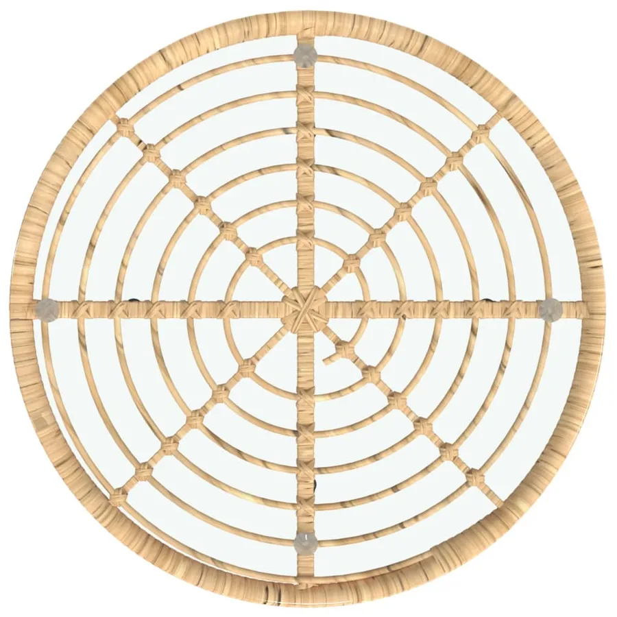 Table de salle à manger Ø80 cm Verre trempé et acier - 4