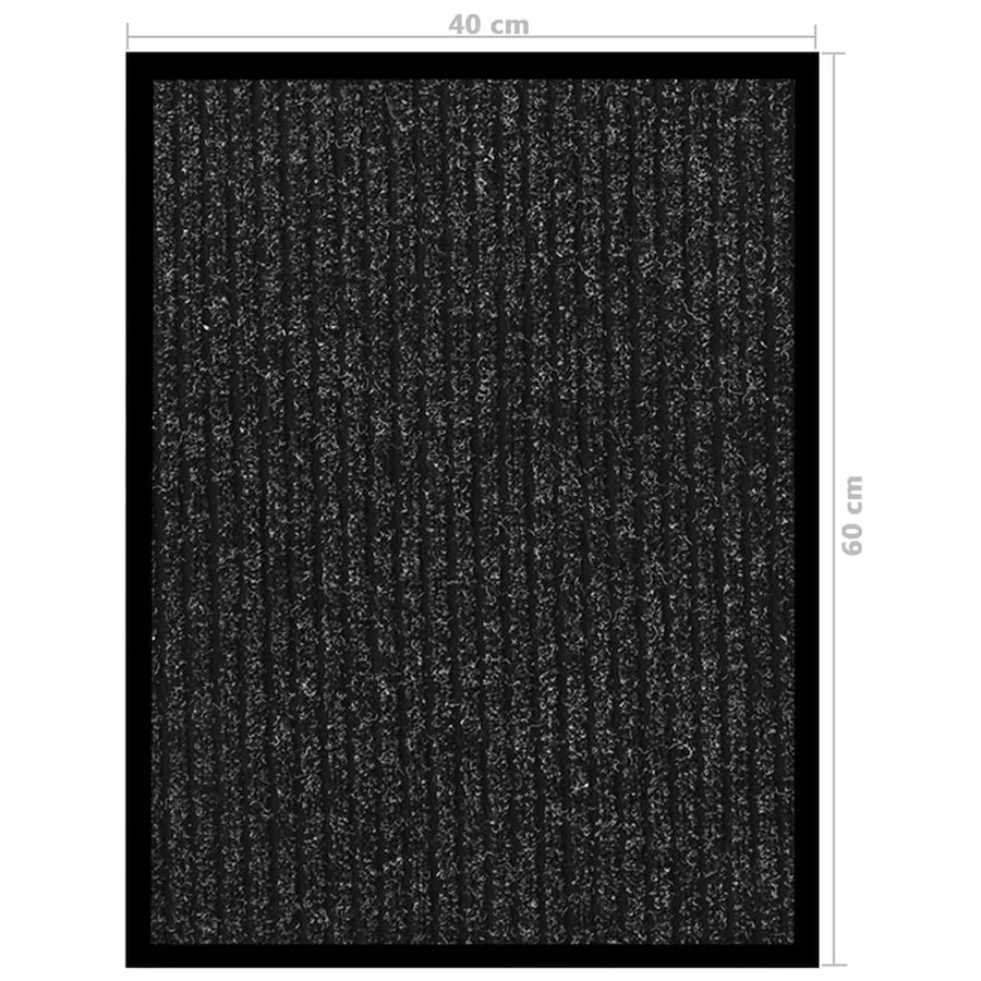 Paillasson rayé Anthracite 40x60 cm - 6