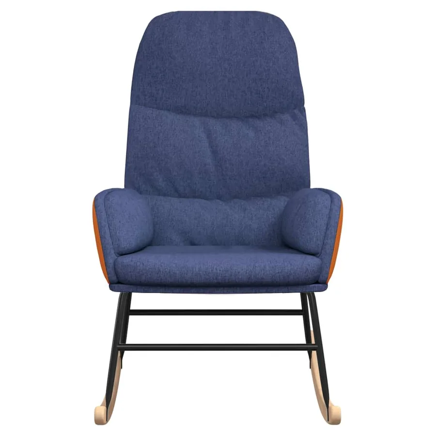 Chaise à bascule Bleu Tissu - 3
