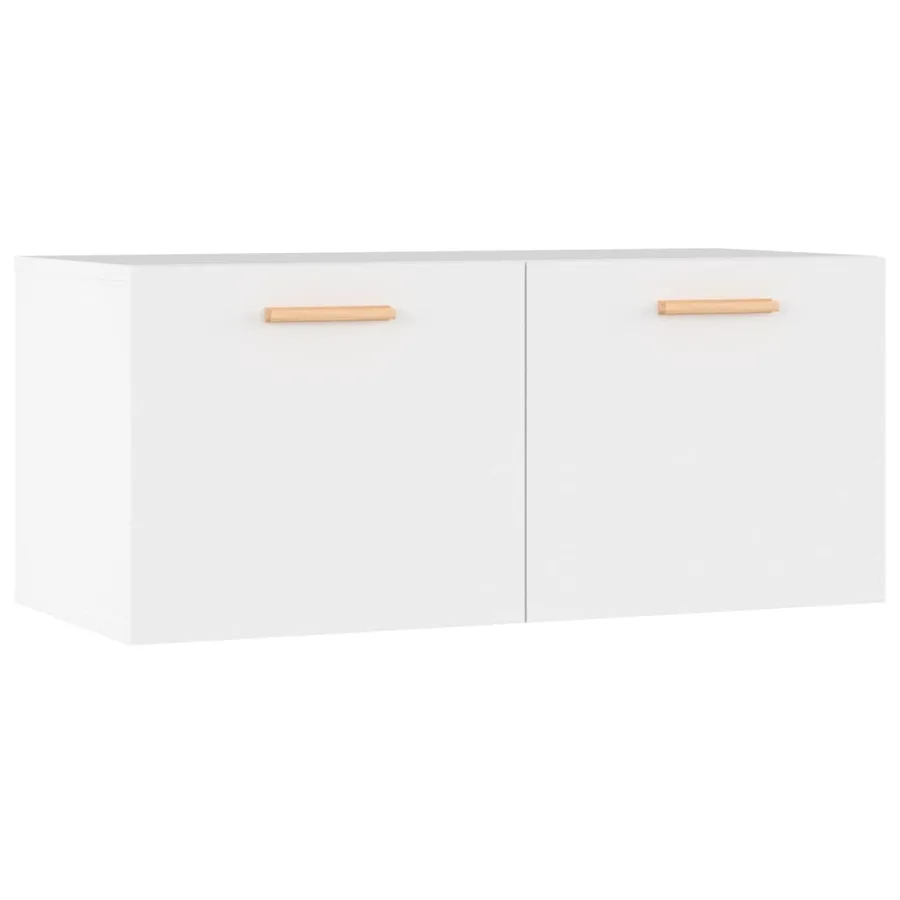 Armoire murale Blanc 80x35x36,5 cm Bois d'ingénierie - 2