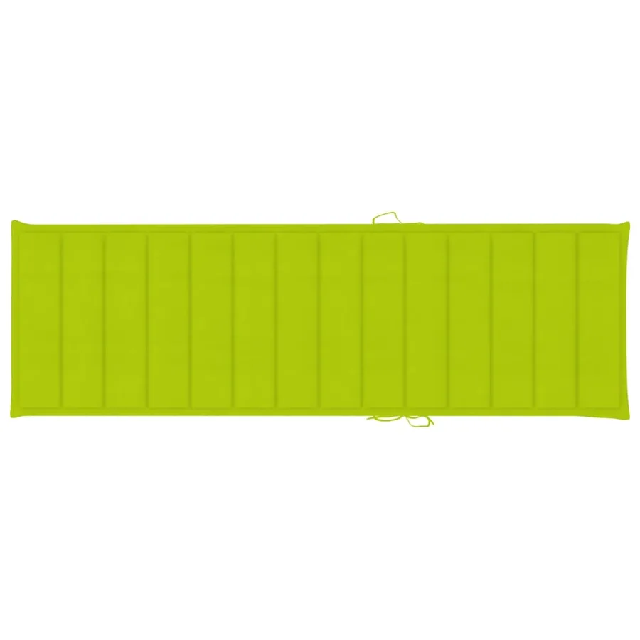 Chaise longue avec coussin vert vif Bois de pin imprégné - 6