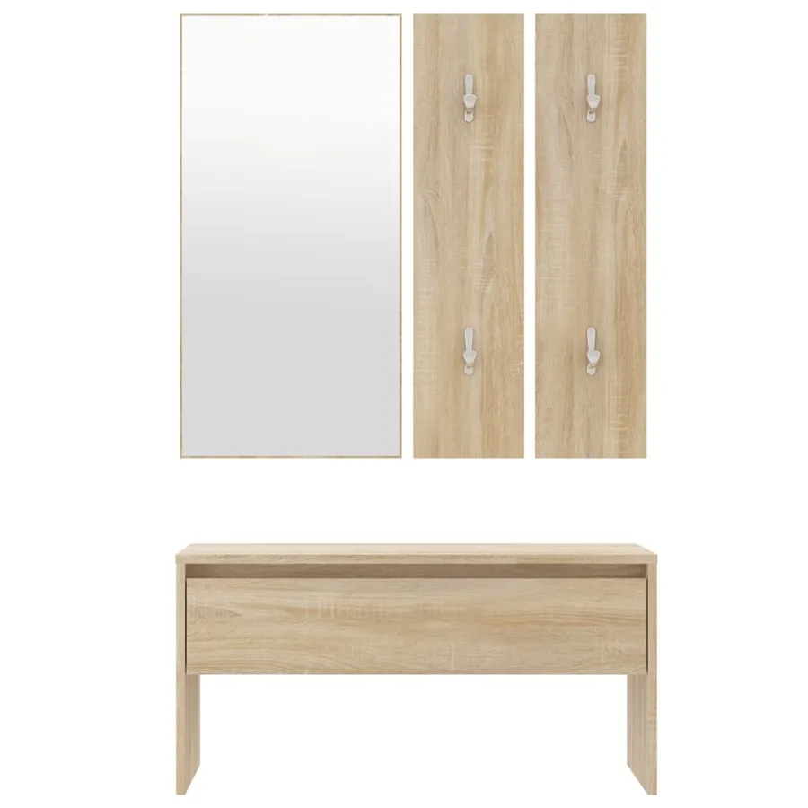 Ensemble de meubles de couloir Chêne Sonoma Bois d'ingénierie - 5
