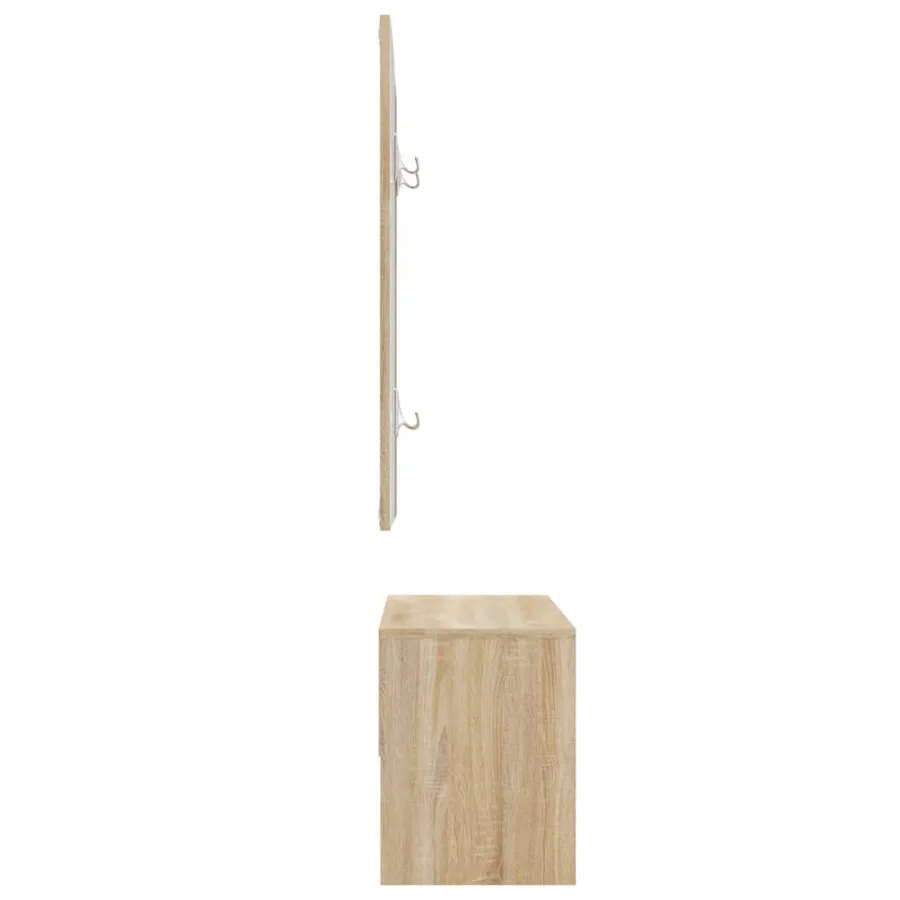 Ensemble de meubles de couloir Chêne Sonoma Bois d'ingénierie - 7