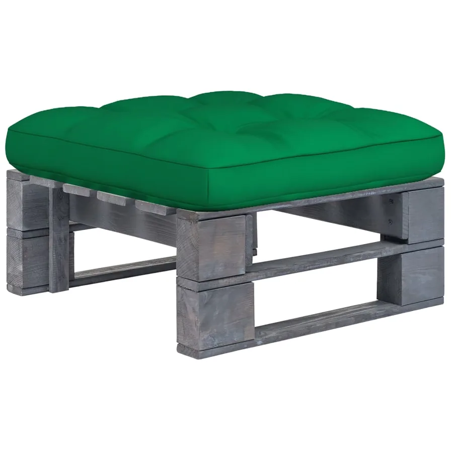 Pouf palette de jardin Bois de pin imprégné de gris