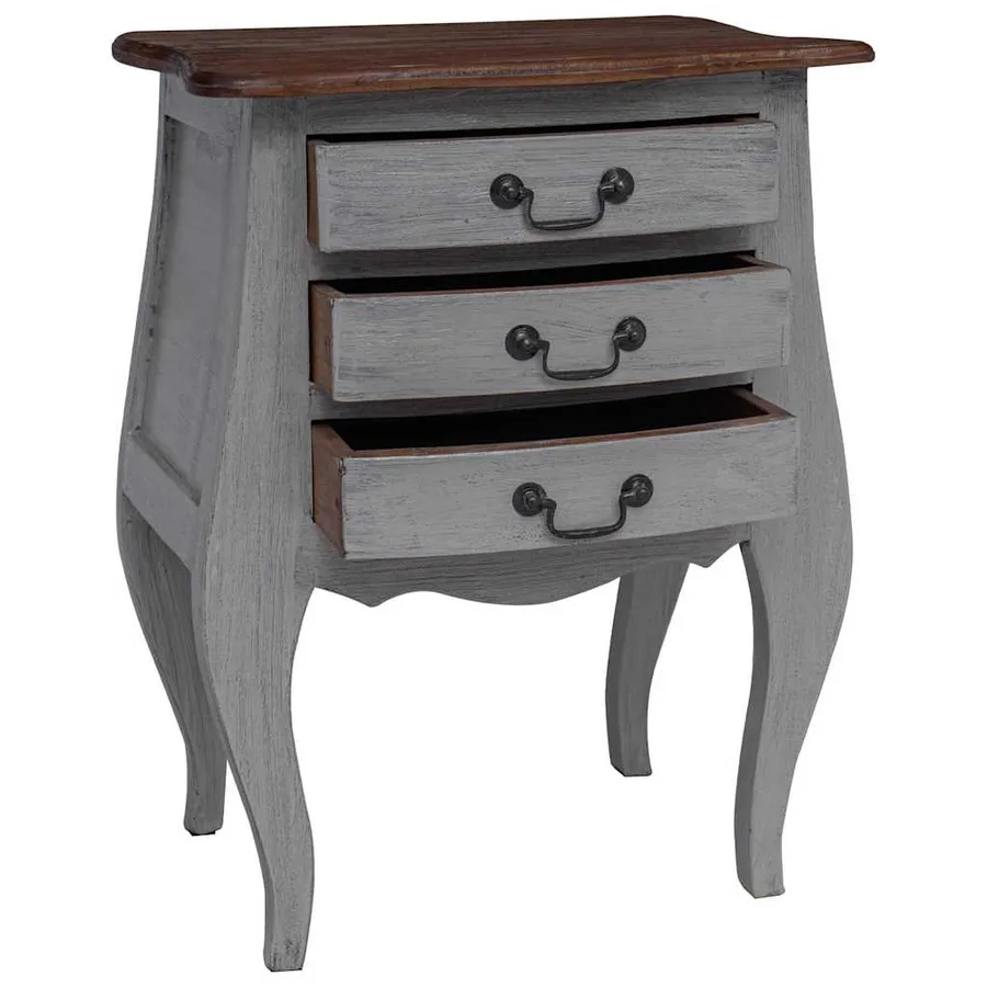Table de chevet bois d'acajou massif 48x35x64 cm - 4
