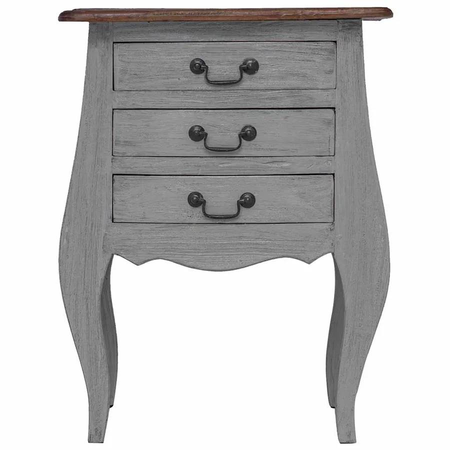 Table de chevet bois d'acajou massif 48x35x64 cm - 5