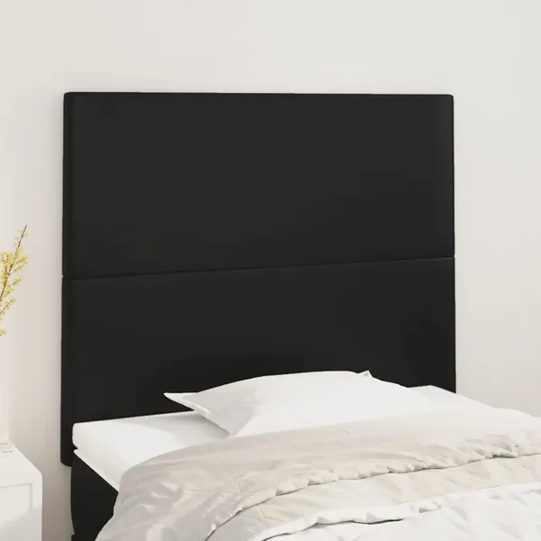 Tête de lit Noir 100x5x118/128 cm Similicuir