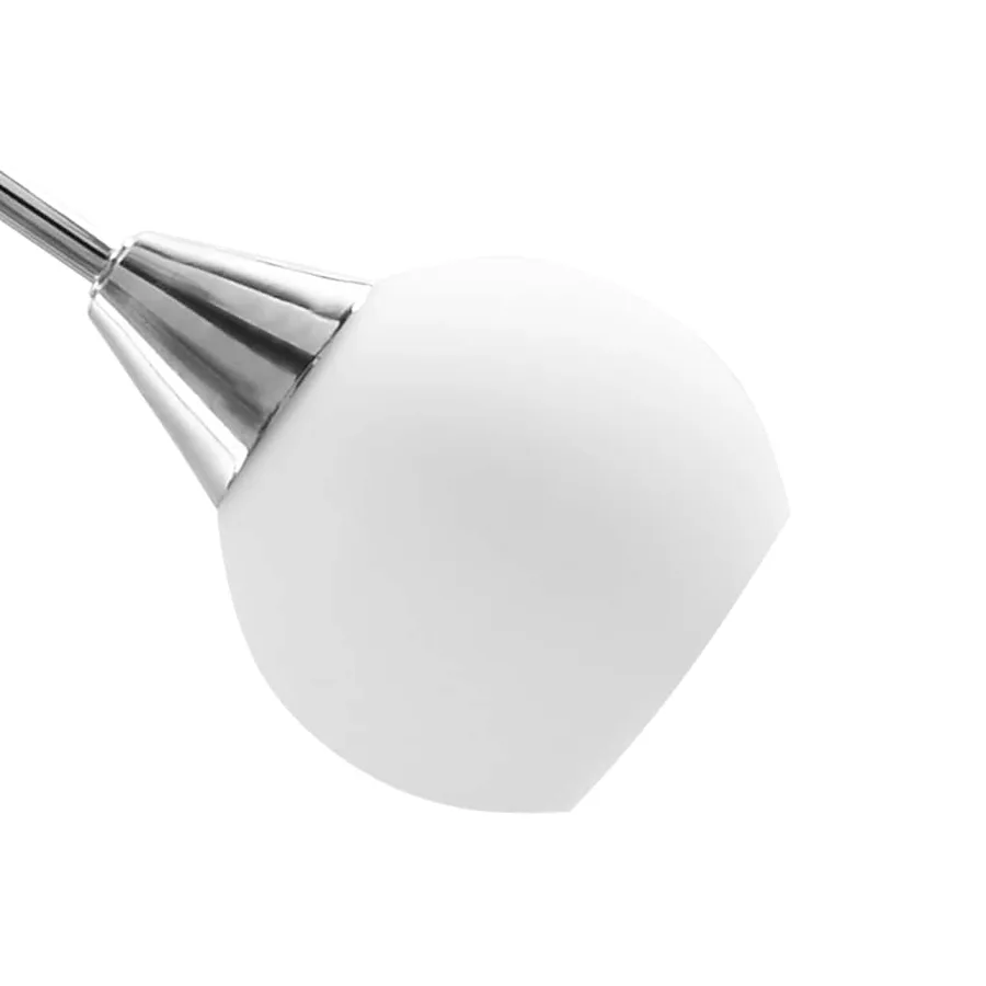 Plafonnier avec abat-jour en verre 5 ampoules E14 Blanc Bol - 8