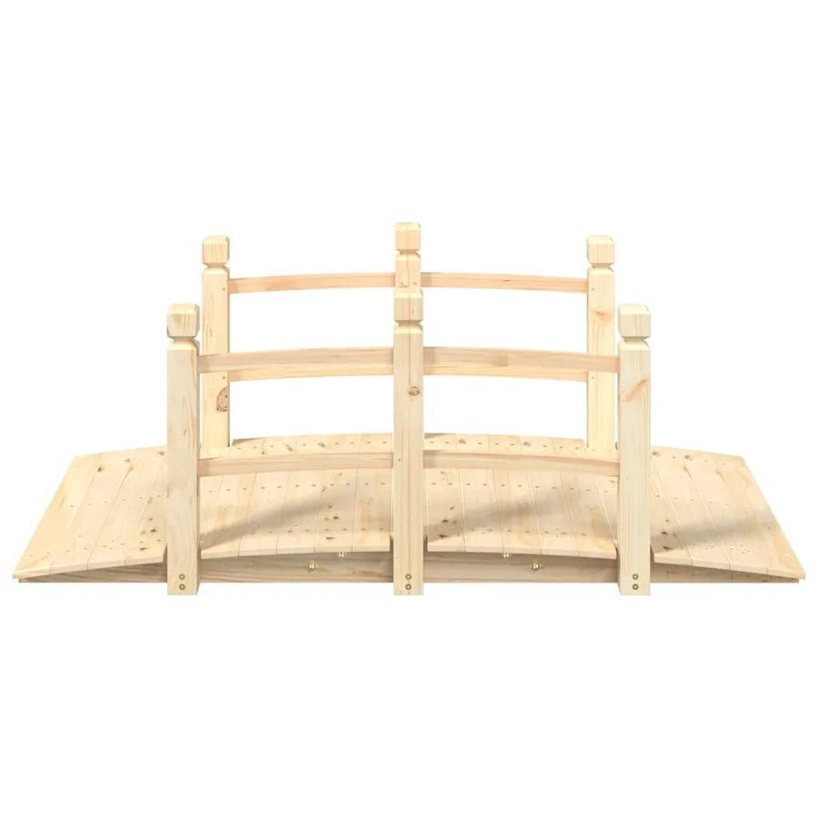 Pont de jardin avec garde-corps 150x67x56cm bois massif épicéa - 3