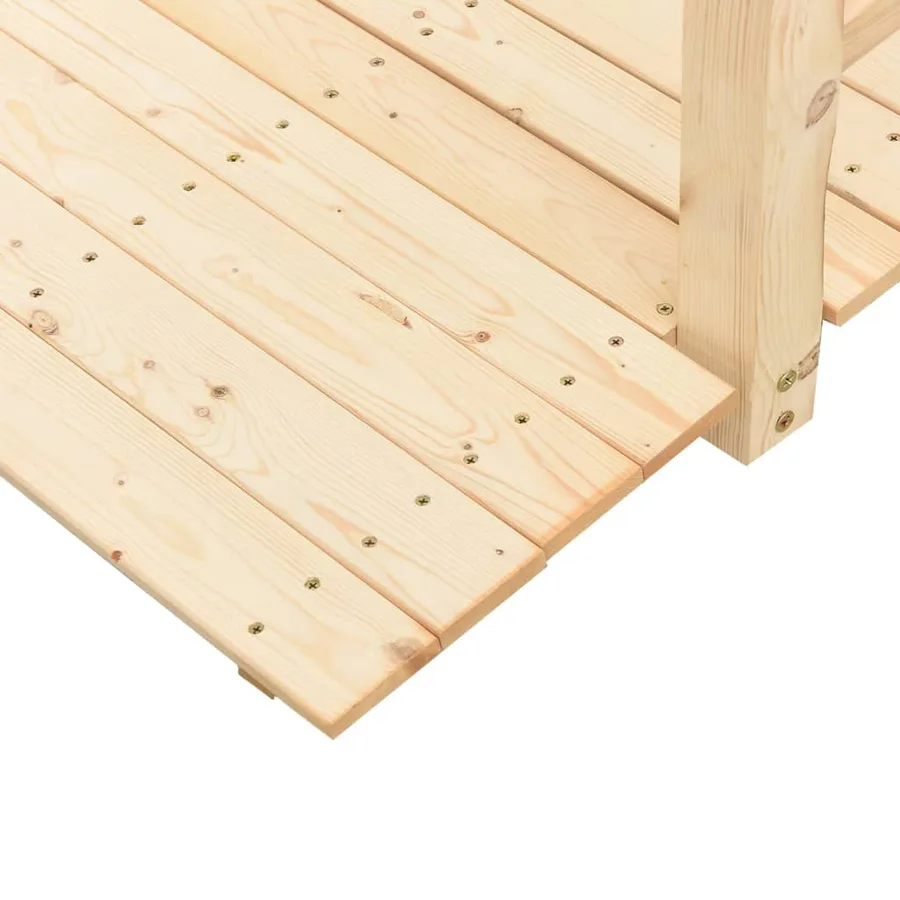 Pont de jardin avec garde-corps 150x67x56cm bois massif épicéa - 5