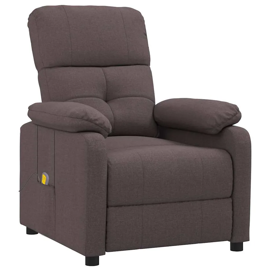 Fauteuil de massage Marron foncé Tissu - 2