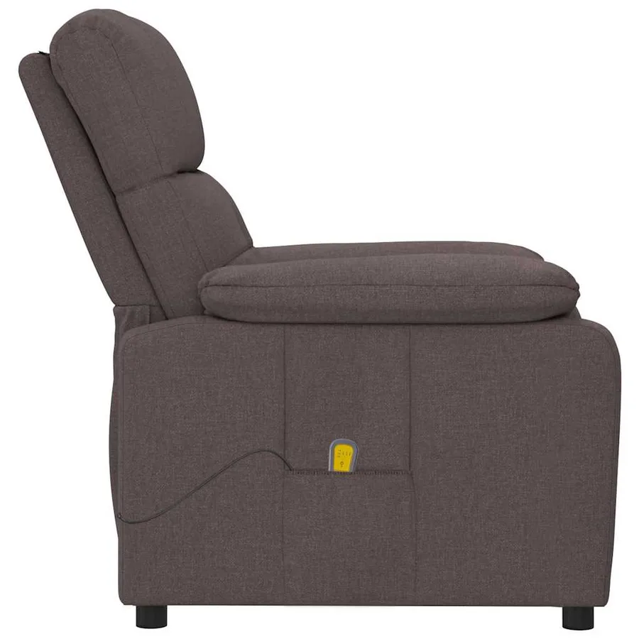 Fauteuil de massage Marron foncé Tissu - 4