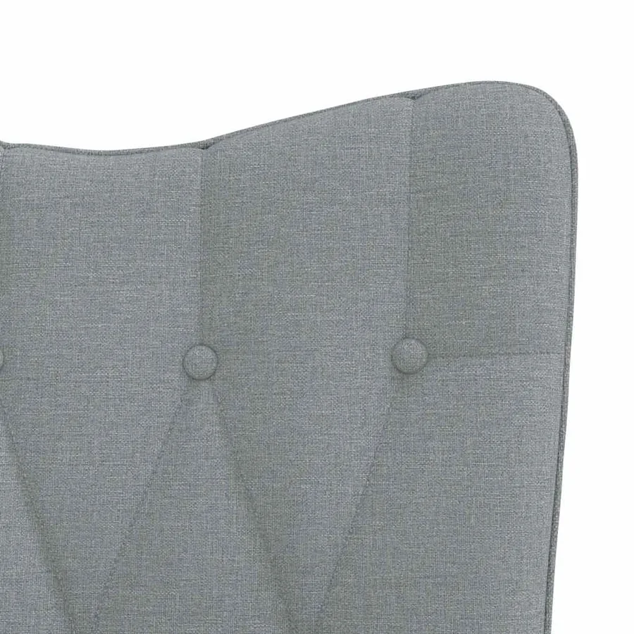 Chaise de relaxation avec tabouret Gris clair Tissu - 9