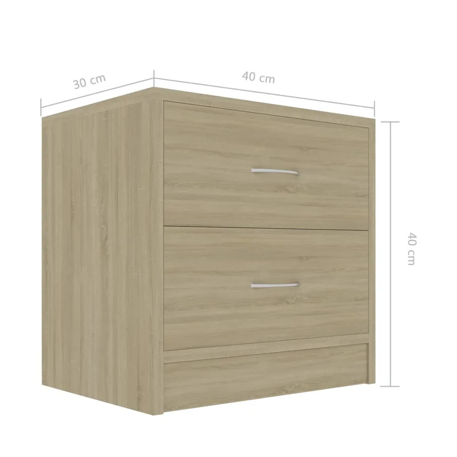 Table de chevet Chêne sonoma 40x30x40 cm Bois d'ingénierie - 6
