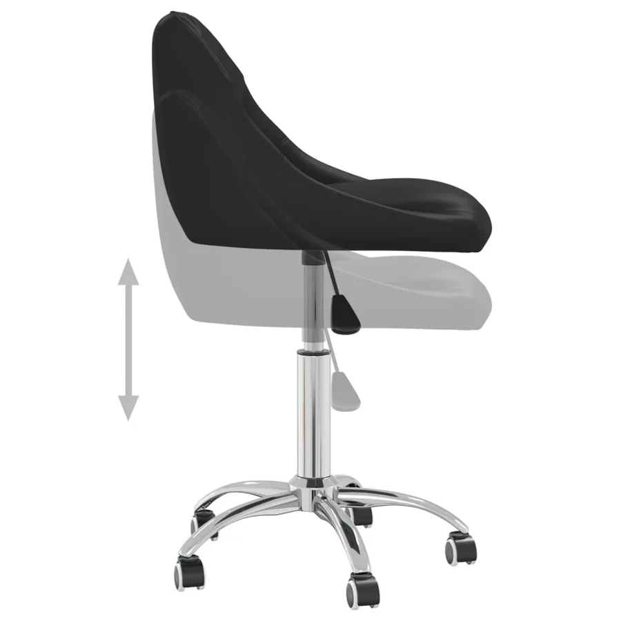 Chaises à manger pivotantes lot de 2 noir similicuir - 7