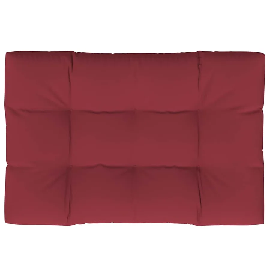 Coussin de palette rouge bordeaux 120x80x12 cm tissu - 2