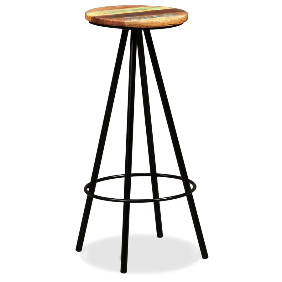Ensemble de bar 3 pcs Bois de récupération massif - 6