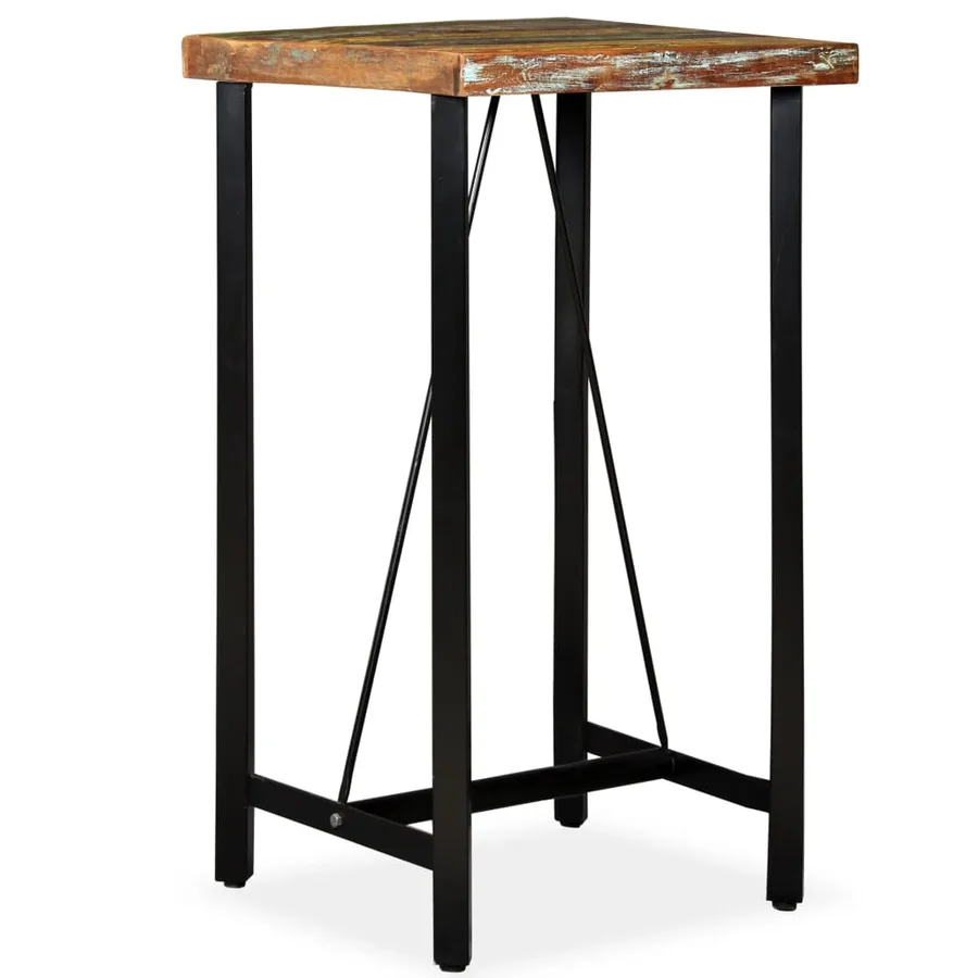 Table de bar Bois de récupération massif 60x60x107 cm - 7