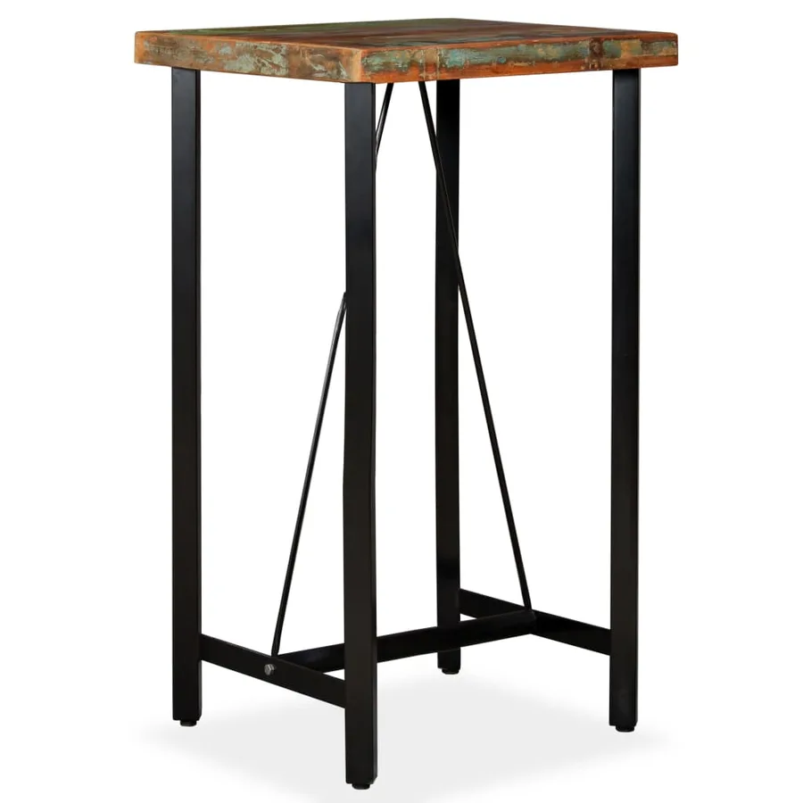 Table de bar Bois de récupération massif 60x60x107 cm - 8