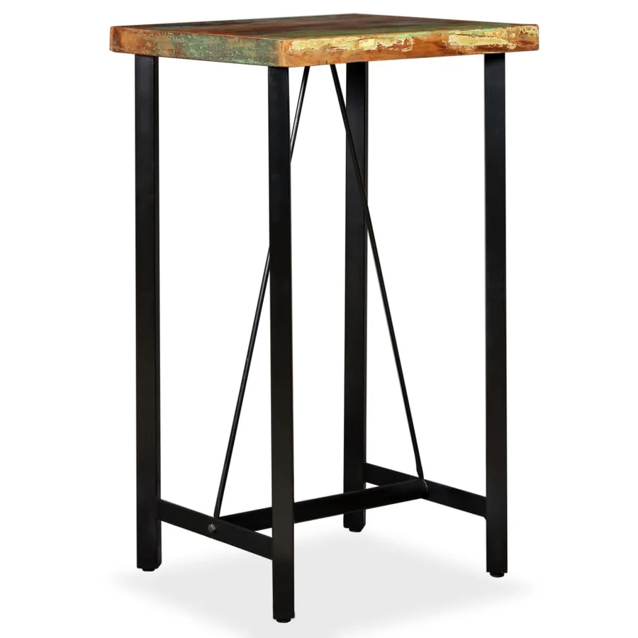Table de bar Bois de récupération massif 60x60x107 cm - 9