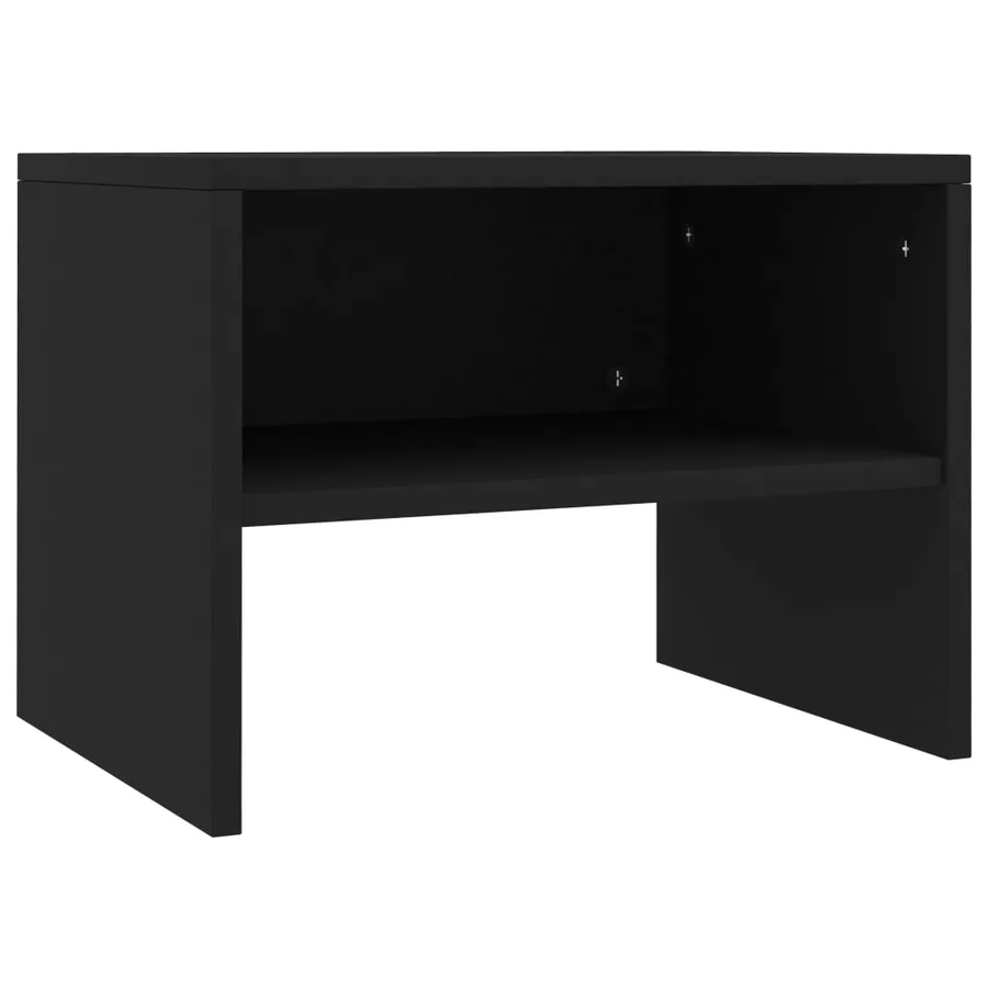 Tables de chevet 2 pcs Noir 40x30x30 cm Bois d'ingénierie - 4