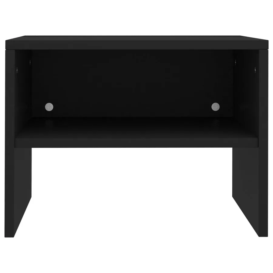 Tables de chevet 2 pcs Noir 40x30x30 cm Bois d'ingénierie - 5