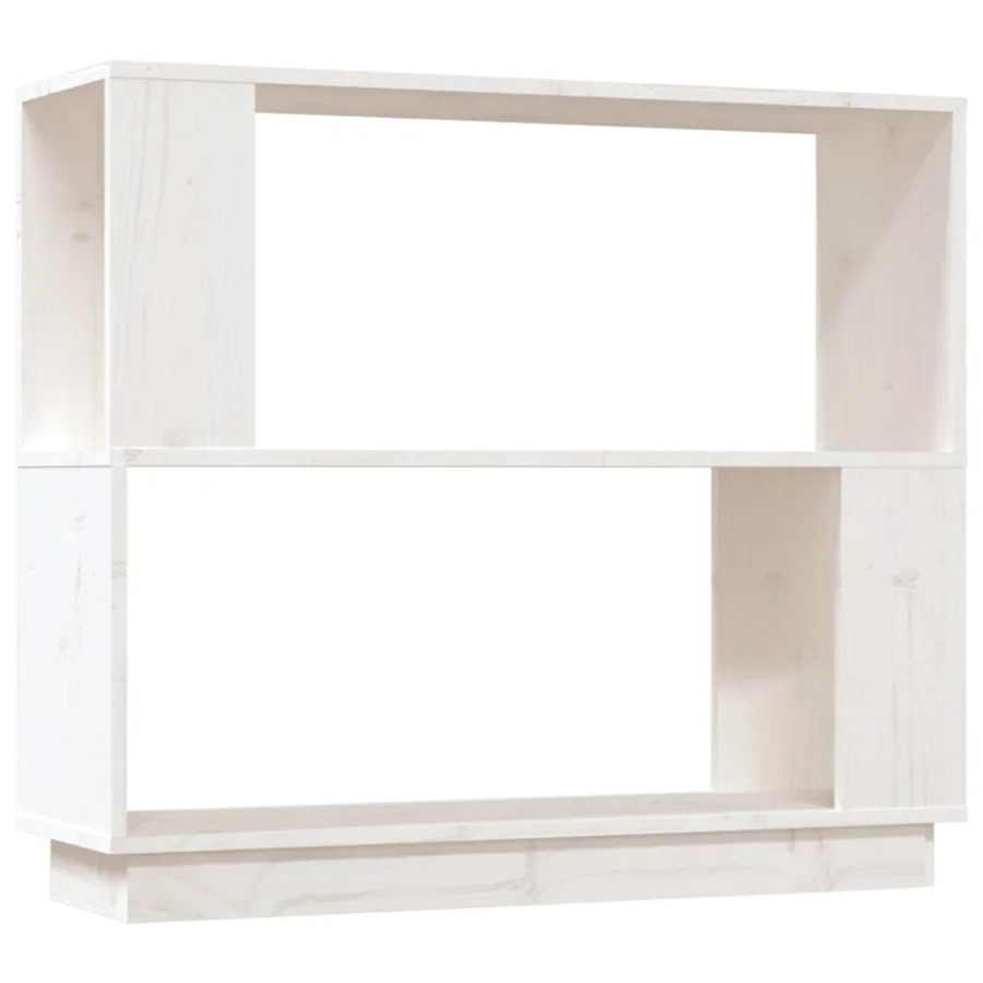Bibliothèque/Séparateur de pièce Blanc 80x25x70 cm Pin solide - 2