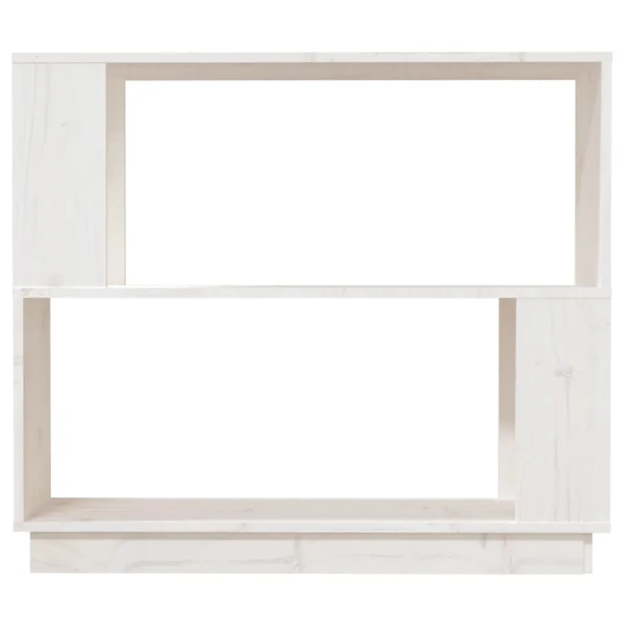 Bibliothèque/Séparateur de pièce Blanc 80x25x70 cm Pin solide - 5
